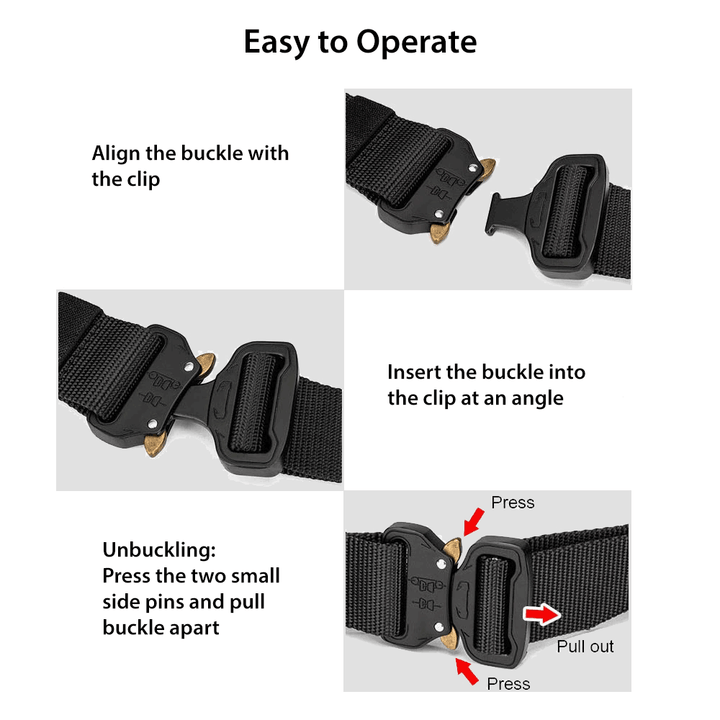 Mens Tactical Belt Riggers Style with Buckle – XGear-TB1